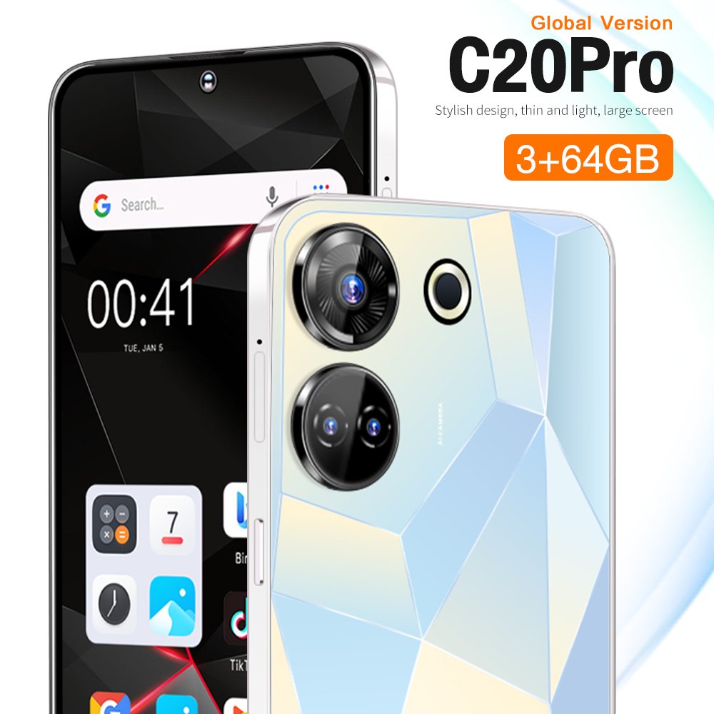 Original C20pro Cellphone 7.3 Inch 16gb + 1tb 5G smartphone Android 13 hot selling Mobile Phones 50MP+108MP 8000mah
