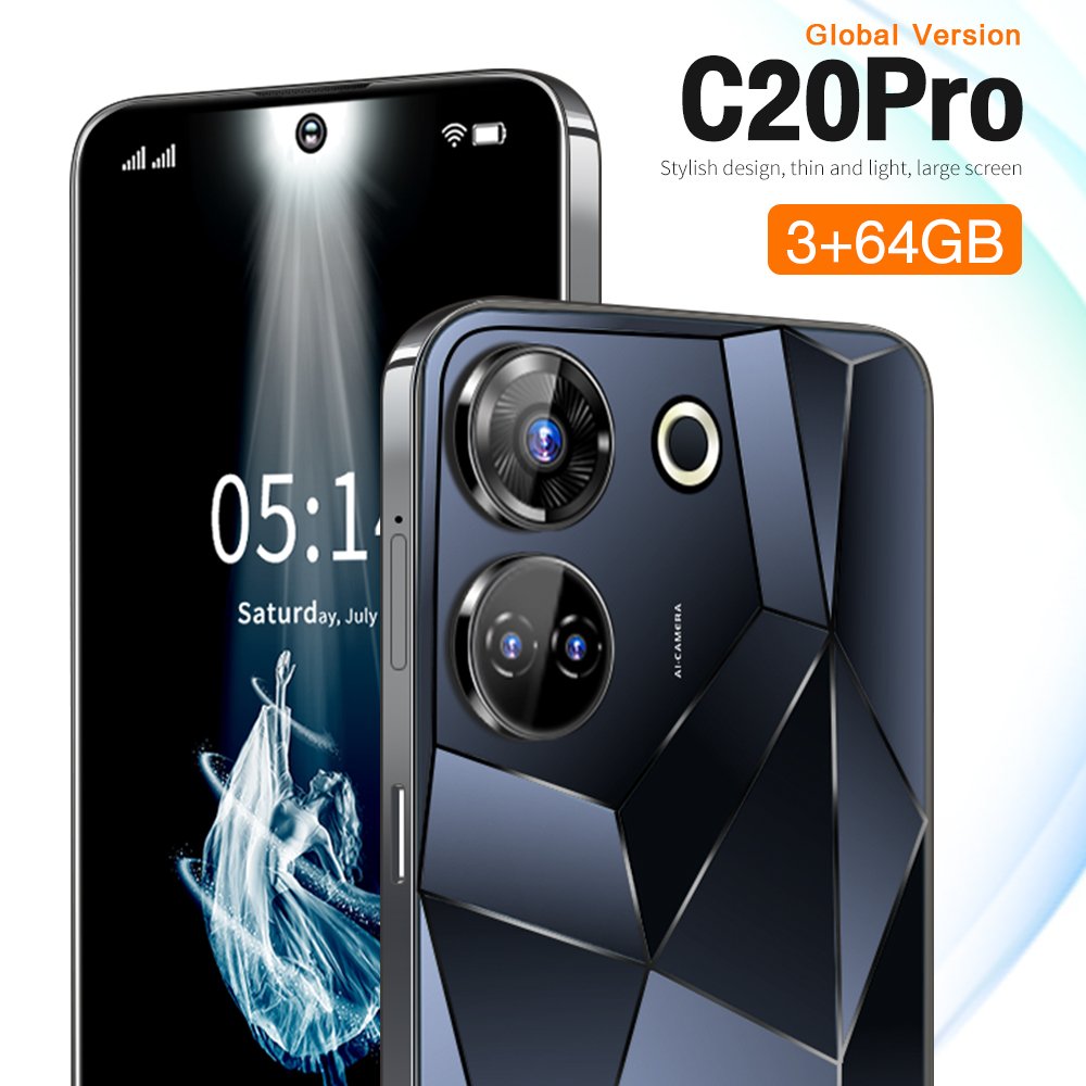 Original C20pro Cellphone 7.3 Inch 16gb + 1tb 5G smartphone Android 13 hot selling Mobile Phones 50MP+108MP 8000mah