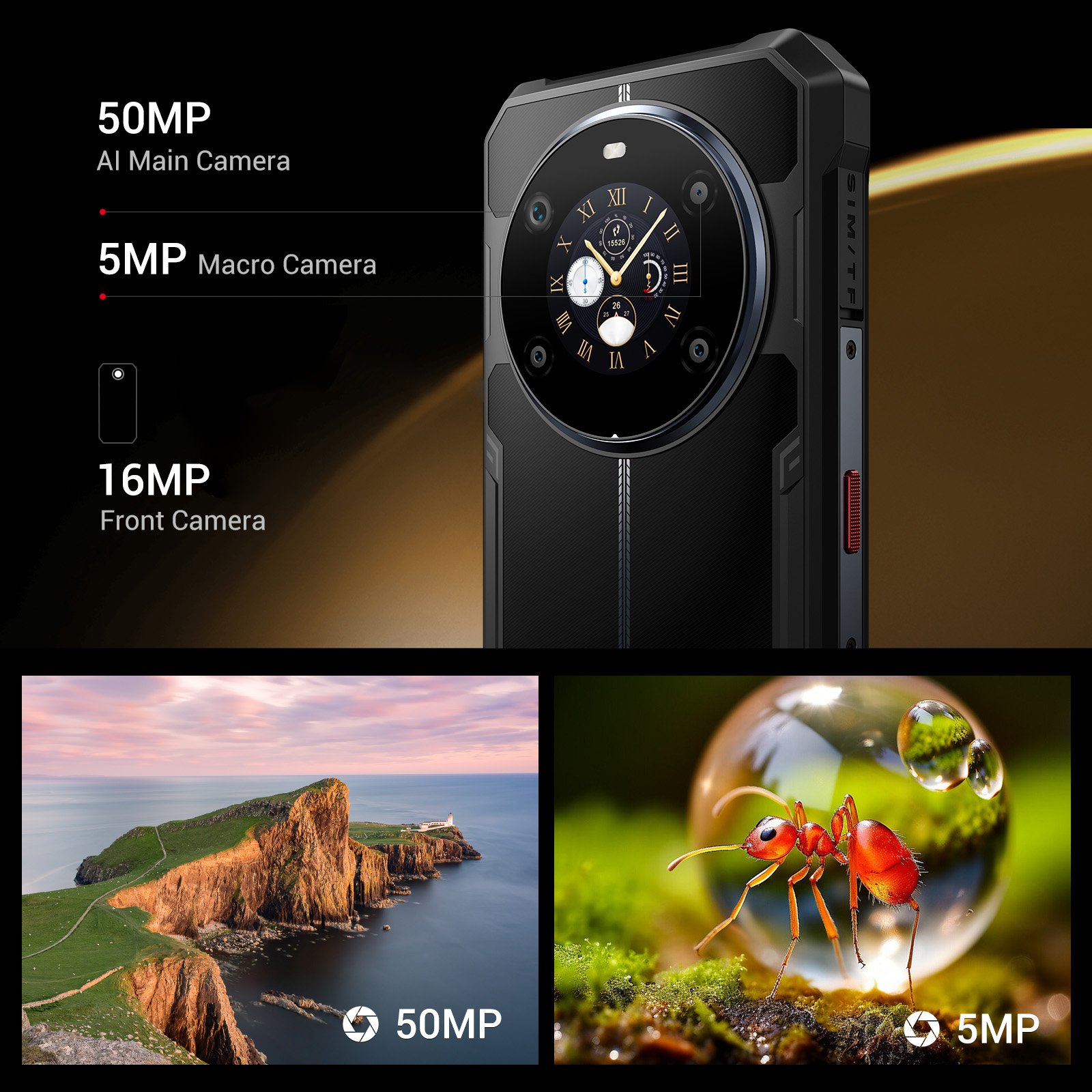 Fossibot F109 5g high speed processing 5g smartphone ruggedphone with rear Display 10600mAh NFC