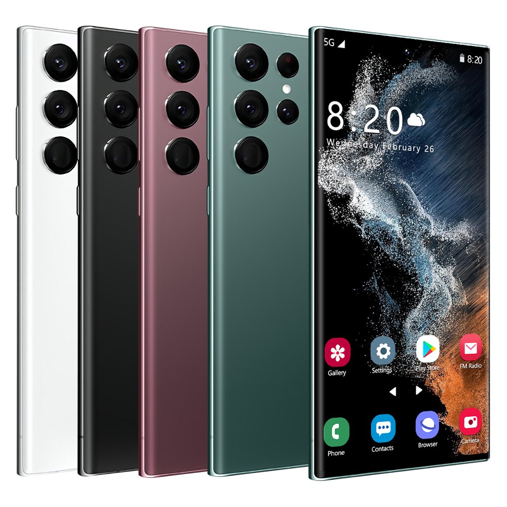 24MP+48MP Android 12.0 Gaming Phone 5G Mobile Phone Cell Phone Smartphone Hot Selling S22 ULTRA Original 7.2 Inch 16GB+512GB LCD