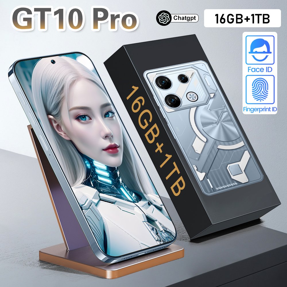 GT10 PRO Fast Charge NFC 5G Phone 7.3 inch 16GB+1TB Global Edition Original Smartphone Android 13.0 Mobile Phones