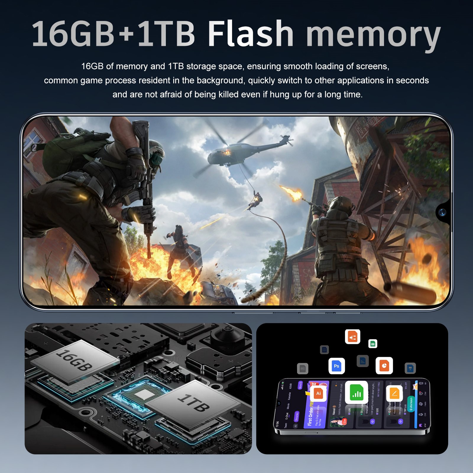 Hot Selling Tecno Hot40 Pro Original 7.3 Inch 5g Smartphone 16gb+1tb 6800 Mah Android 13.0 Mobile Phone