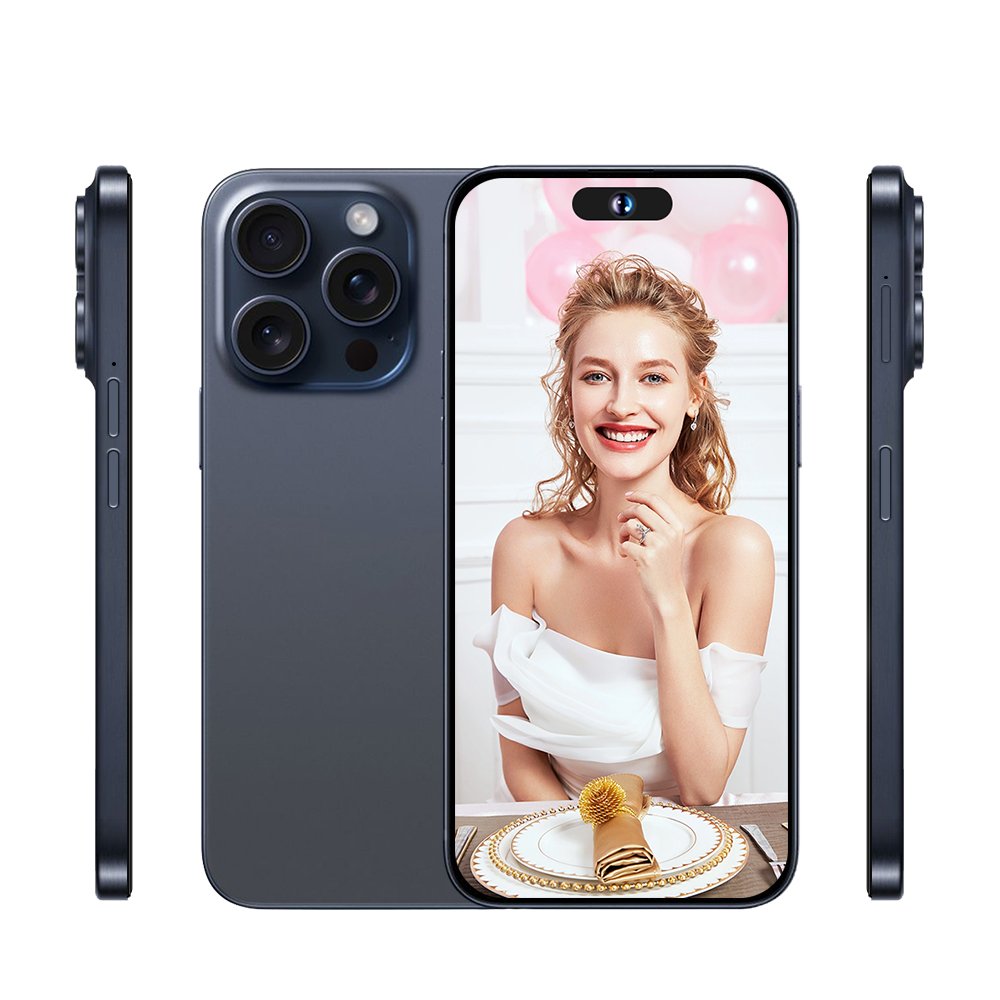New Brand New 15 Pro Max 16+1TB Smart 15 phone 15 Pro Max Clone Have Logo 4G 5g Smartphone 6.8 inch AMOLED Screen