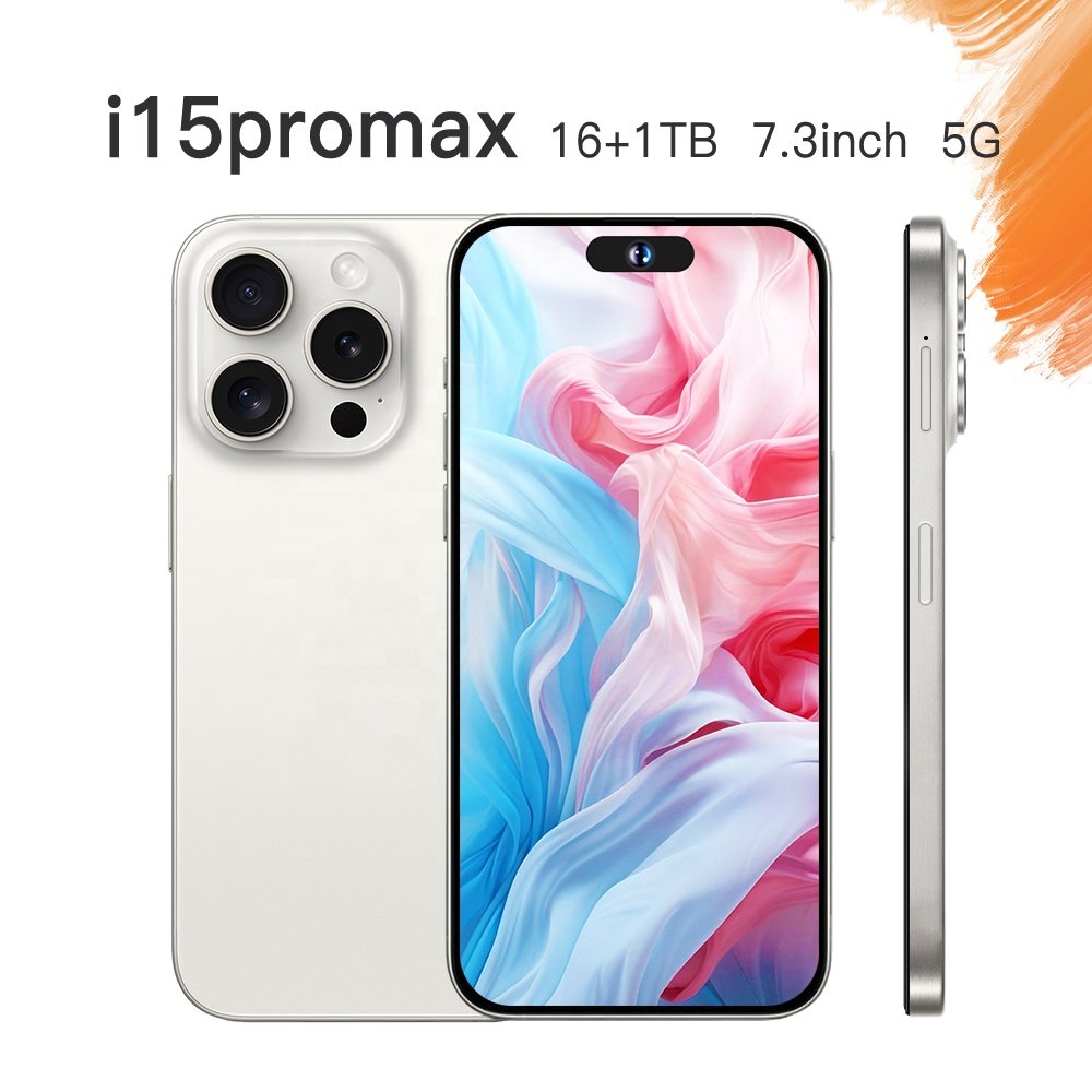 Brand New Clone 15 pro max 6.8 inch screen 4G 5G smartphone 8GB+512GB unlocked i cell phone 15 pro max Cheap Version Have Logo
