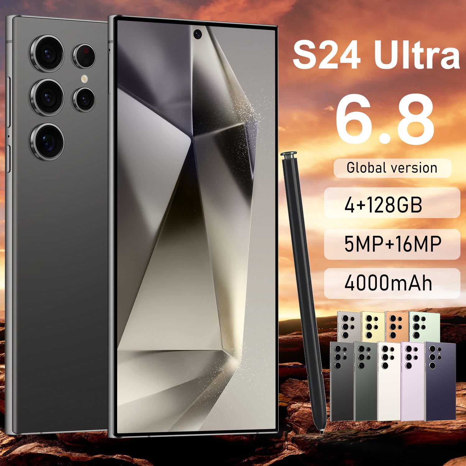 Original 5G Smartphone S24 Ultra 7.3 inch Big Screen 12GB+512GB Smartphone Android 13 FOR Brand New Clone S24 Ultra