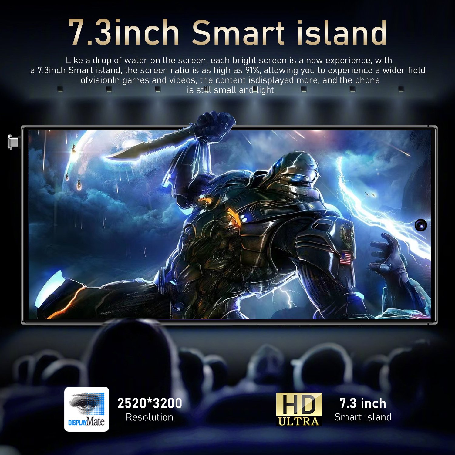 Hot selling S24 Ultra 7.0 inch Android 13.0 12GB+512GB 48MP+72MP 7000 mA facial unlocking 5G smartphone