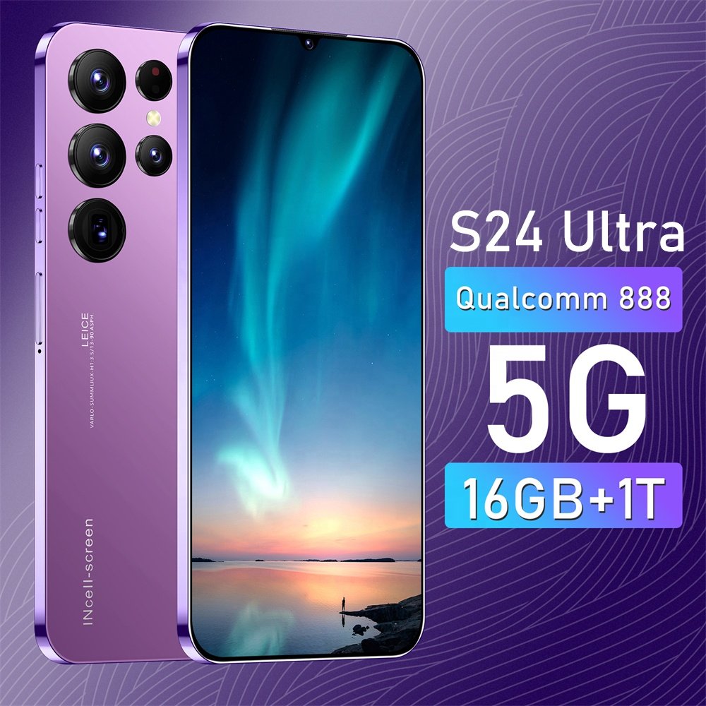 Original phones s24 ultra Smartphones For s24 ultra 3+64GB 5G Dual SIM Cellphone Mobile Phone s24 ultra 5g smartphone