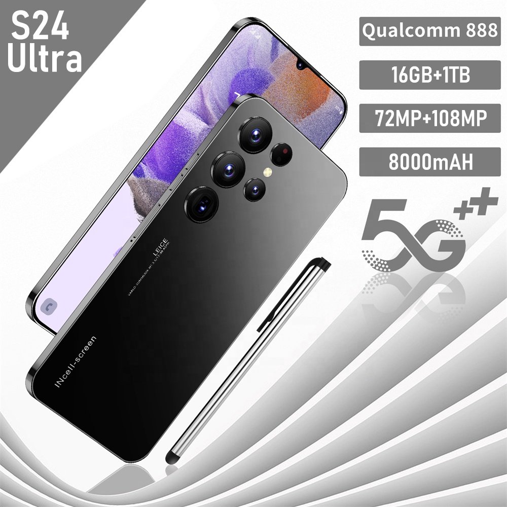 Original phones s24 ultra Smartphones For s24 ultra 3+64GB 5G Dual SIM Cellphone Mobile Phone s24 ultra 5g smartphone