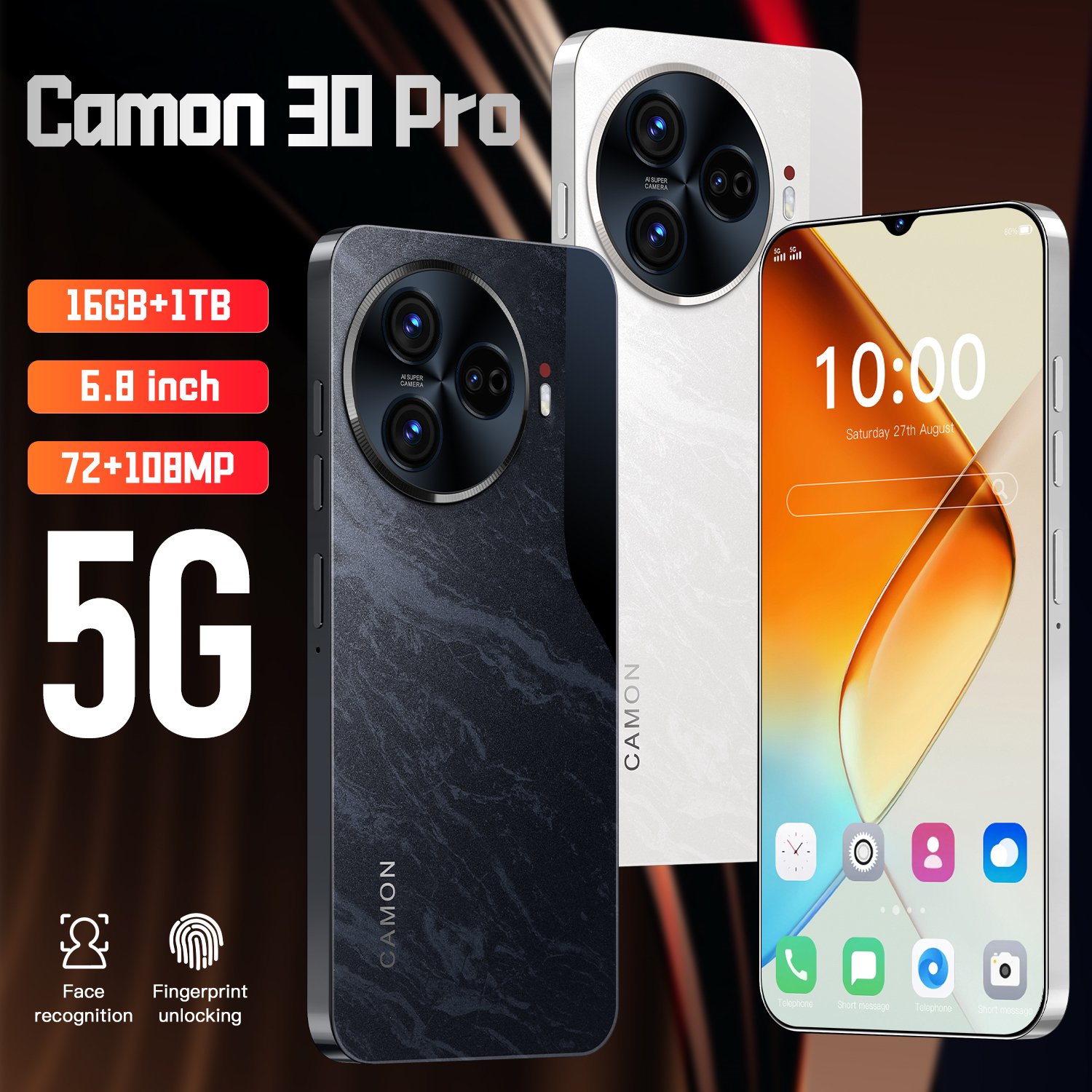 HX 2024New Camon 30 Pro Phone Camon Android Phone Smartphone Mobile Phones