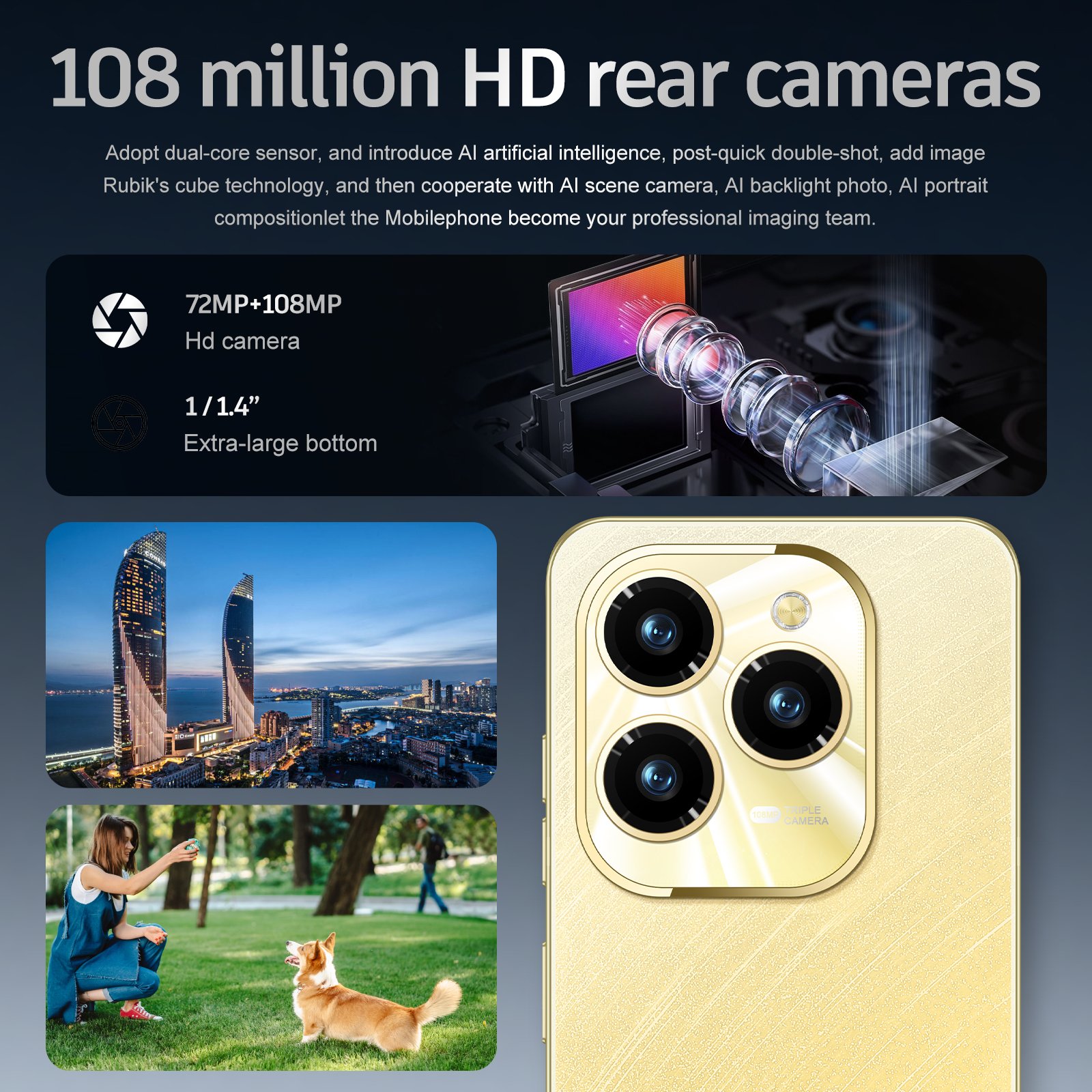 Hot40 Pro Android 6.8-inch incell screen 5g Smartphone16G+1TB true 4G Smart Phone global version Mobile Phone