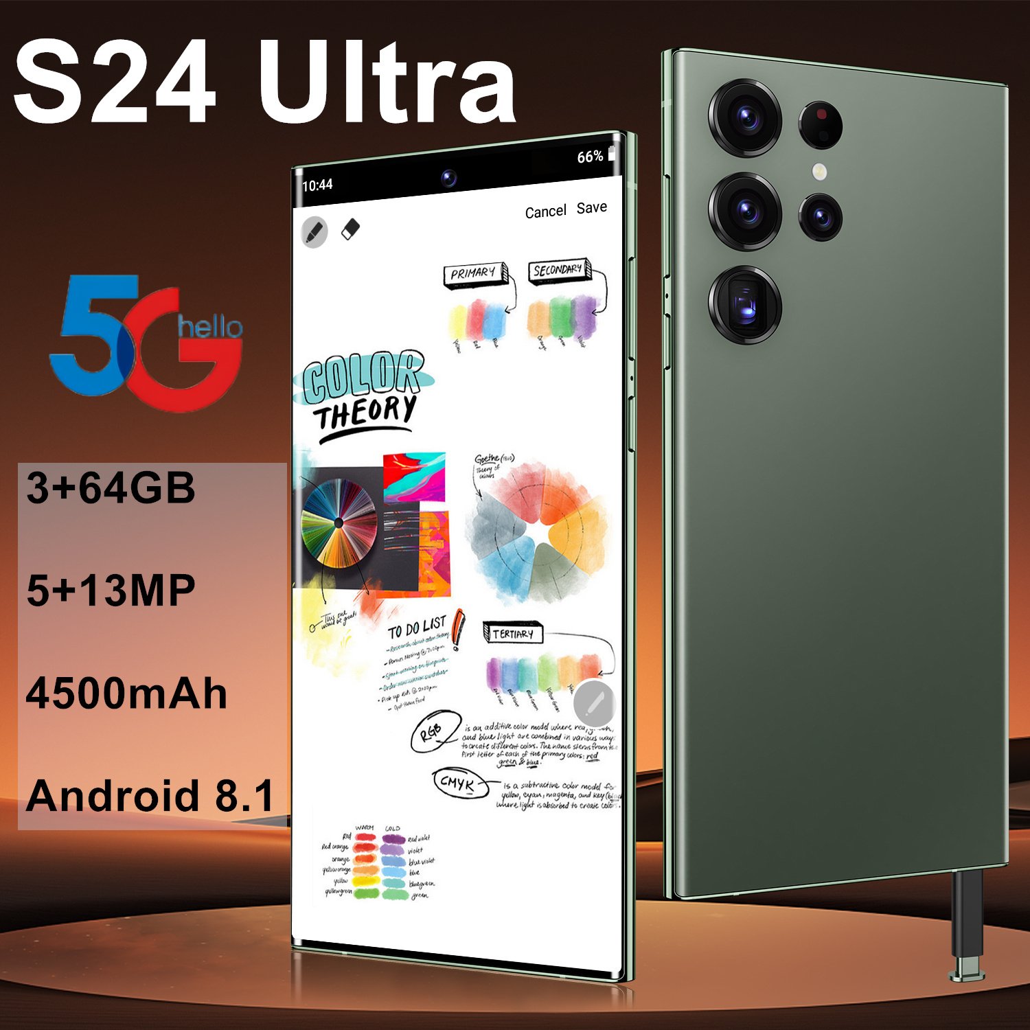 Brand New S24 Ultra 5G Phone 64GB 3GB Android 13.0 Smartphone 7.3inch Full Screen Unlocked Mobile Phones