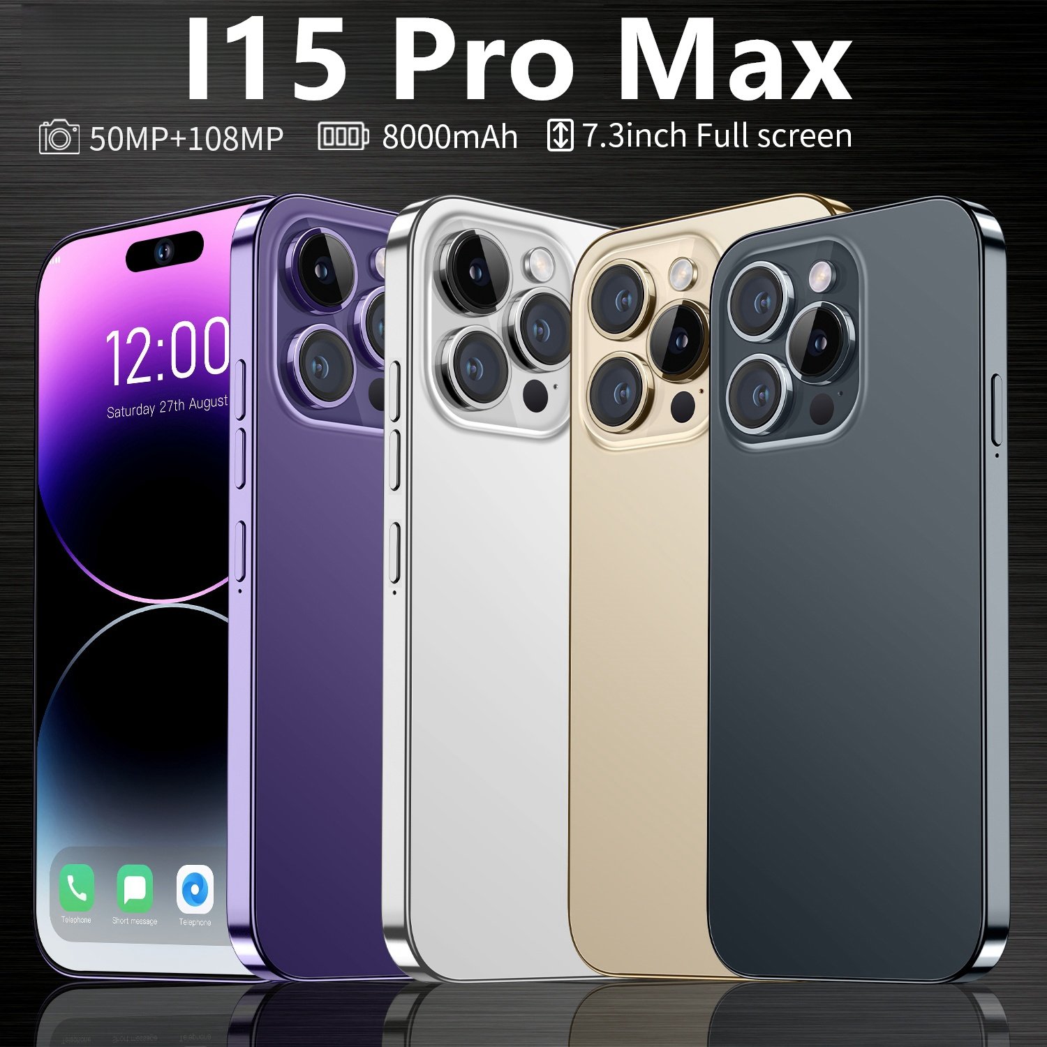 Mobile phones 13 Pro Max New 5G Smartphone Phone Inteligente 15 Pro Max Smart Phone 14 15 16GB+1T Cheap Telephone Telefon