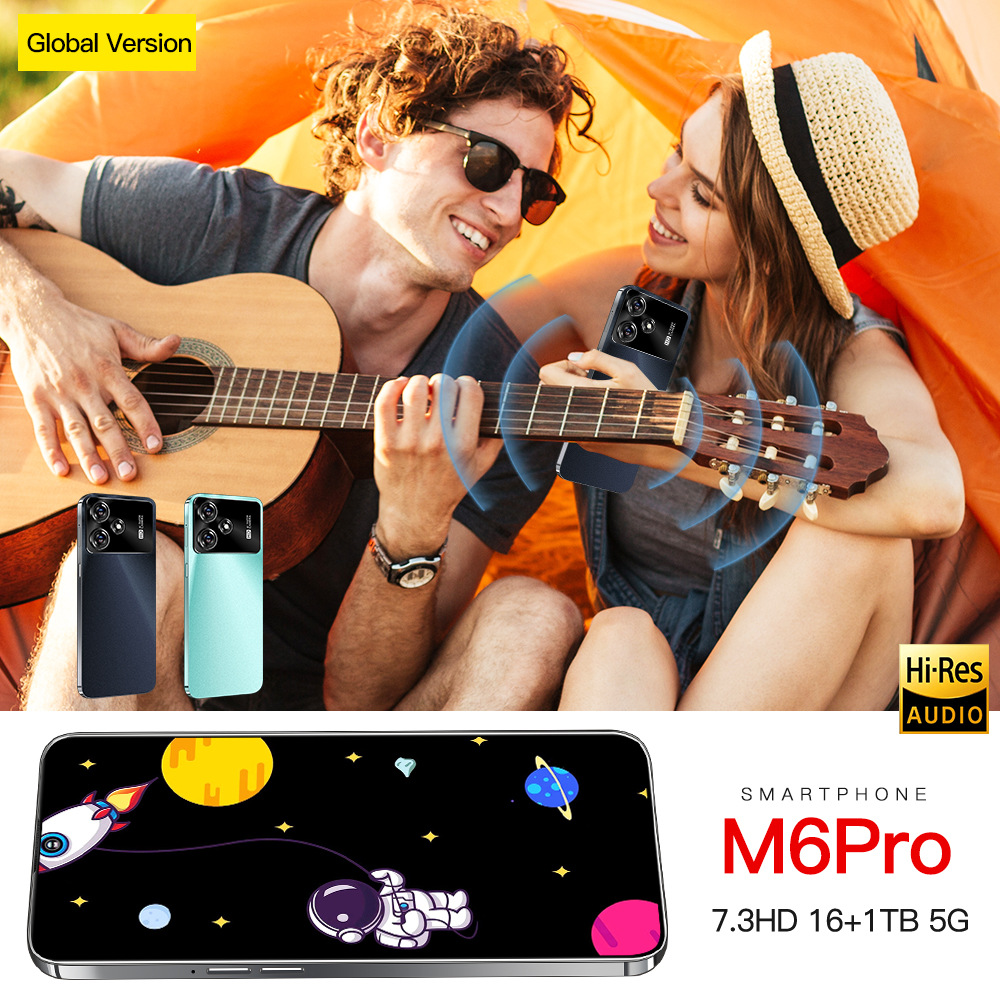 5G Smartphones M6 Pro16GB RAM 1TB Storage 7.3inch Display 10-Core Dual SIM Android mobile phone with AI GPT4 gaming smart phone