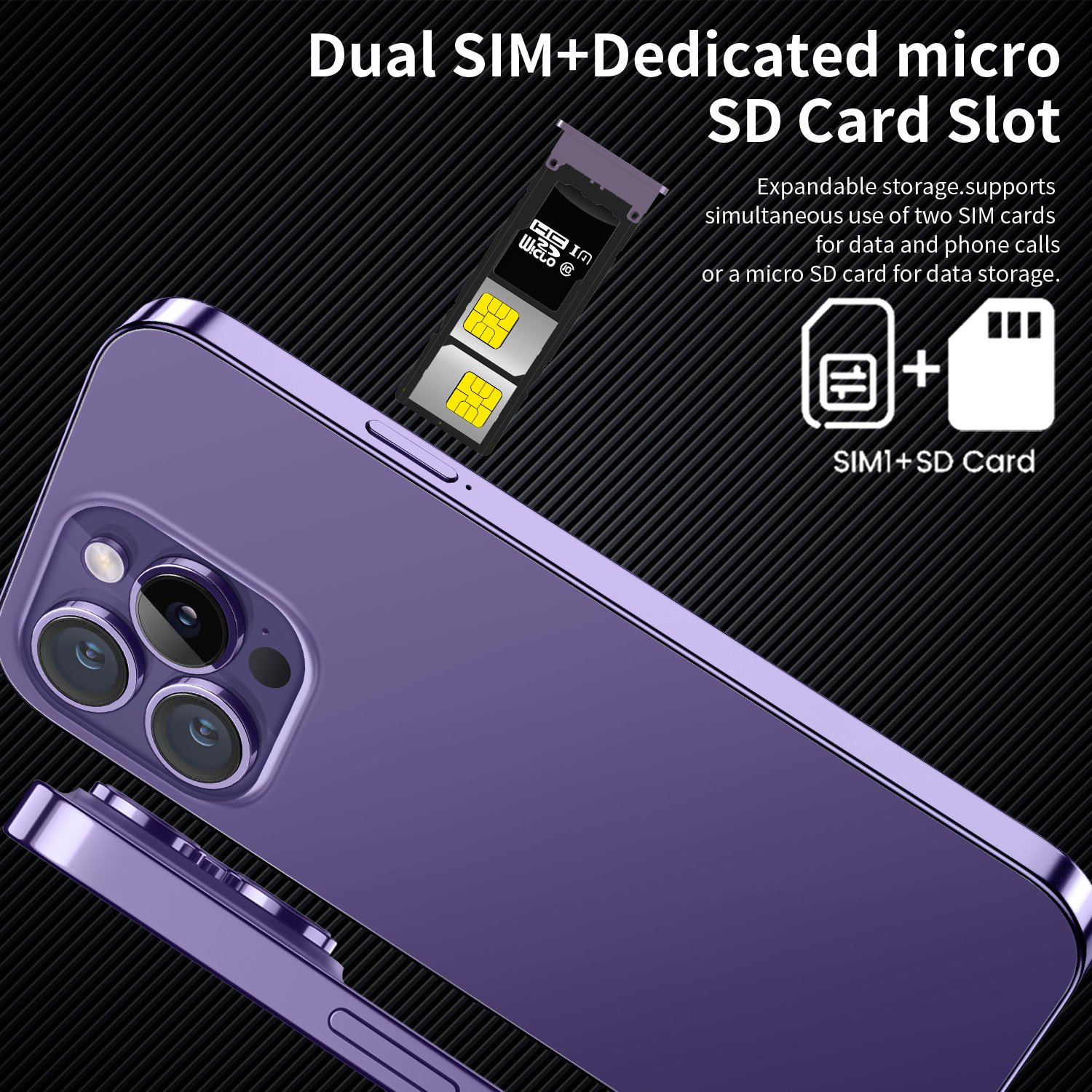 Unlocked original Custom 14 PRO MAX Smartphone Cell Phone Big Screen mobile phones 12GB +512GB Android11.0 5G smartphone