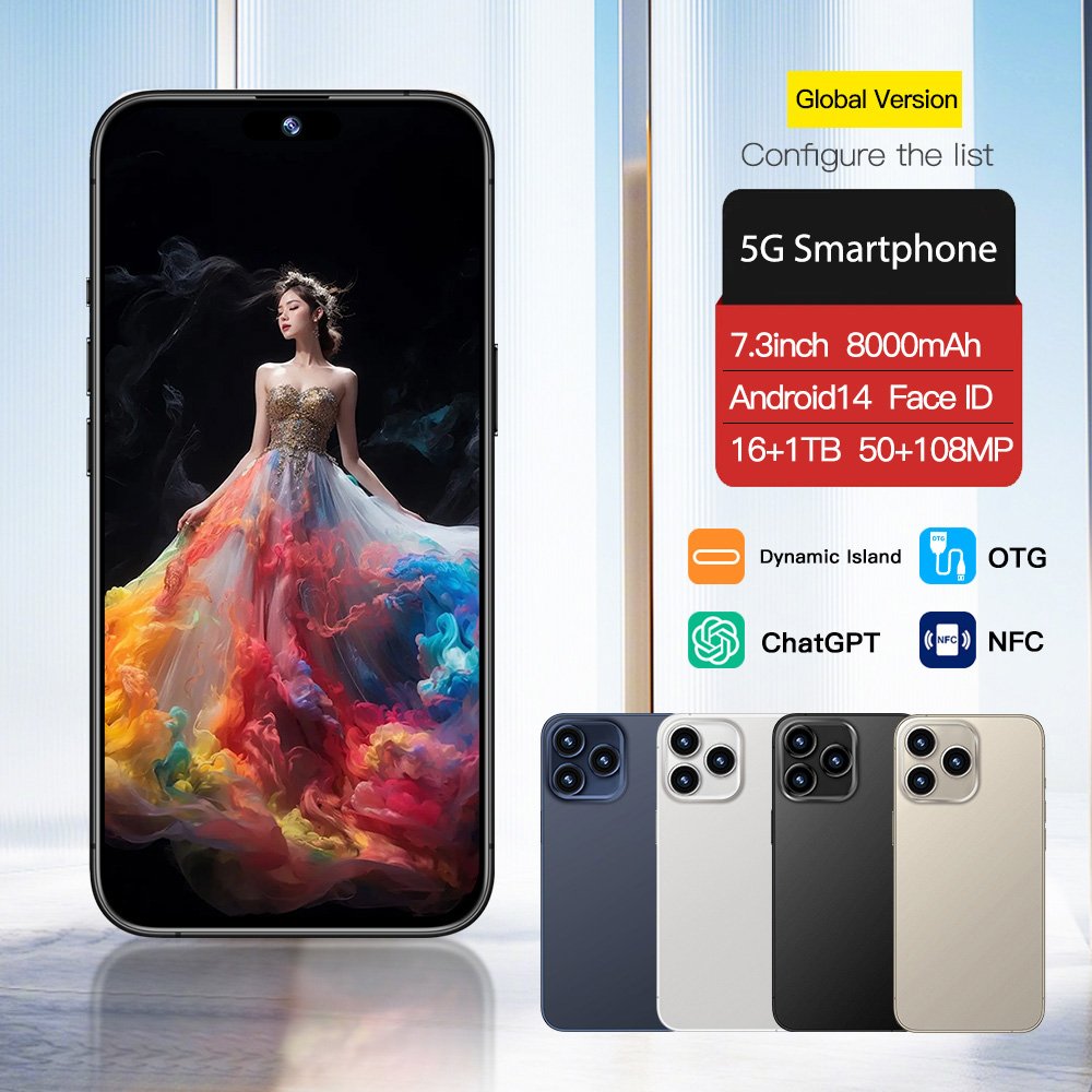 Original Brand New 5G 1T Smartphone Phone Mobile Telefono Installment Mobile Phone Online Celular Telephone Slimoro Dropshipping