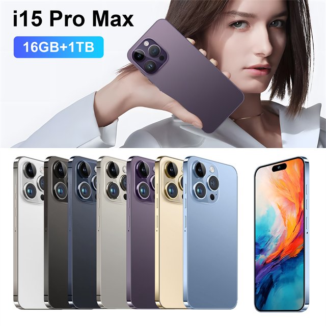 Cheap Big Hit Smart Mobail 4G Android Phones Online 7.3-inch I Phone 15 Pro Max 5g Smartphones Rugged Cell Phone Has 16gb 512g