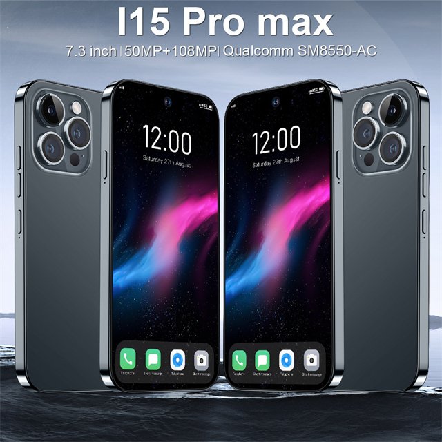 Cheap Big Hit Smart Mobail 4G Android Phones Online 7.3-inch I Phone 15 Pro Max 5g Smartphones Rugged Cell Phone Has 16gb 512g