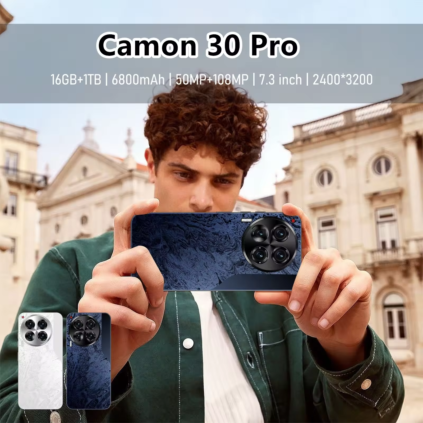 Fnban wholesale cheap global 5g smartphone Camon 30 pro original large screen 16GB +1tb 6800 mah Android 13 gaming mobile phone