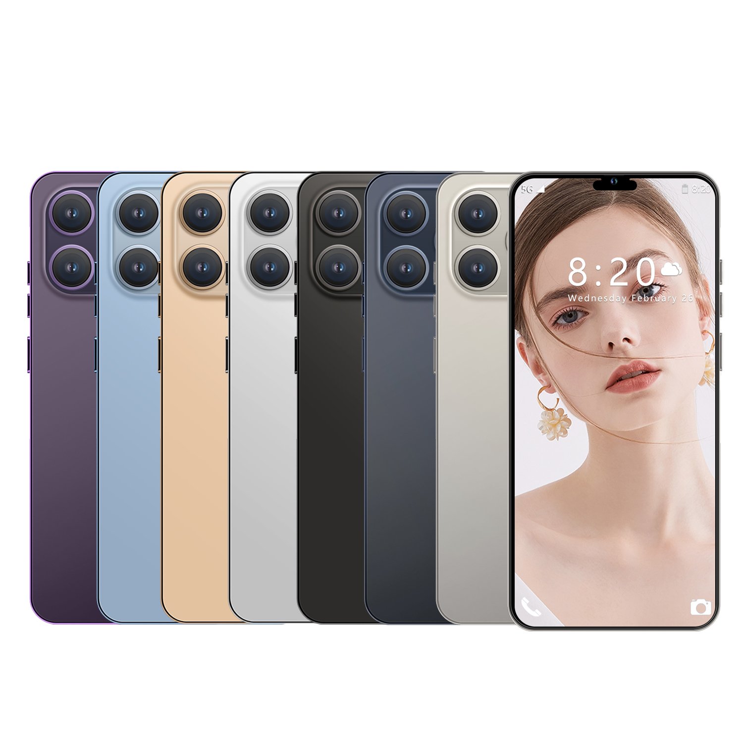New Original Cheap Cellphones15 Pro Max i15 14 13 5G Smartphone Cheap Telephone Telefon Android Gaming Mobile Phone