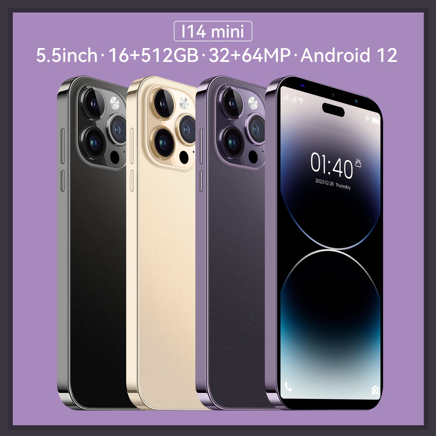 i For Phone 14 Pro Max 5G Smartphone Cell Phone Smartphone Telefone I14 Android Feature Gaming Mobile Phones