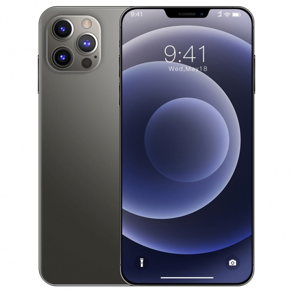 Wholesale I12 Pro Max High-Definition 6.7Inch Face Recognition Smartphone 12GB+512GB Long Standby Time Android Mobile Phone