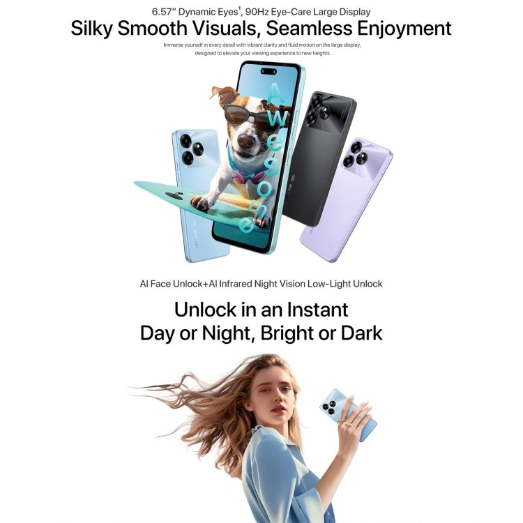 Factory Direct Original Umidigi G6 5G Smartphone 6.57-inch 50MP 5000mAh NFC Night Vision Camera Android 13 128GB 5G Mobile Phone