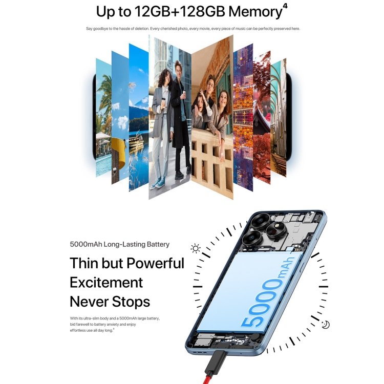 Factory Direct Original Umidigi G6 5G Smartphone 6.57-inch 50MP 5000mAh NFC Night Vision Camera Android 13 128GB 5G Mobile Phone