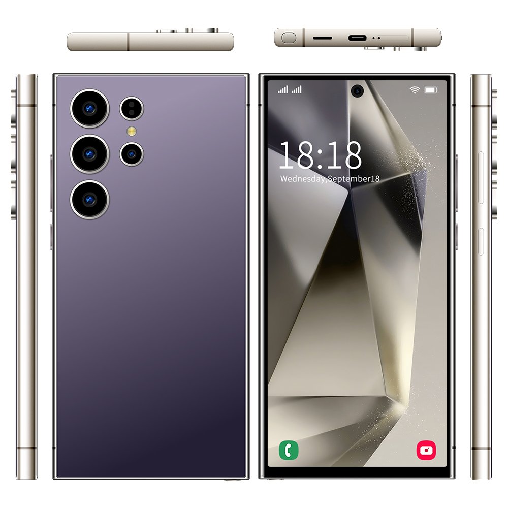 2024 New S24 Ultra 16GB+1TB 5G Android 14 Smartphone 7.3 Inch HD Screen 7000mAh Battery Dual SIM Card Gaming Phone Cheap Price