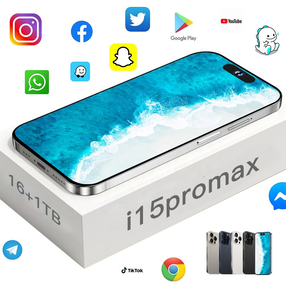 Have Logo Clone 15 pro max 6.8 inch screen 4G 5G smartphone 8GB+512GB unlocked i cell phone 15 pro max Cheap Version Dual Sim