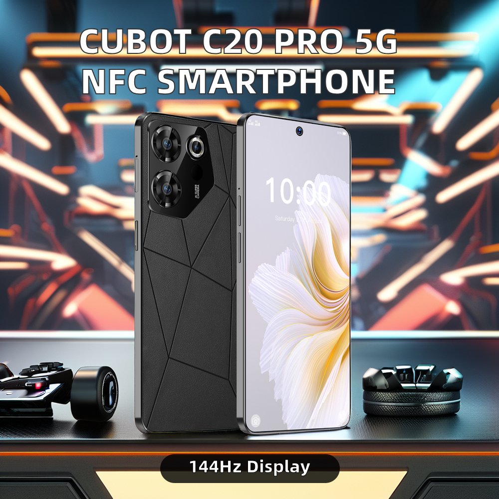 Cubot C20 Pro 5G Smartphone Deca Core CPU 144Hz Refresh Rate Screen Dual Sim 108MP Rear Camera NFC 16GB RAM Gaming Smart Used