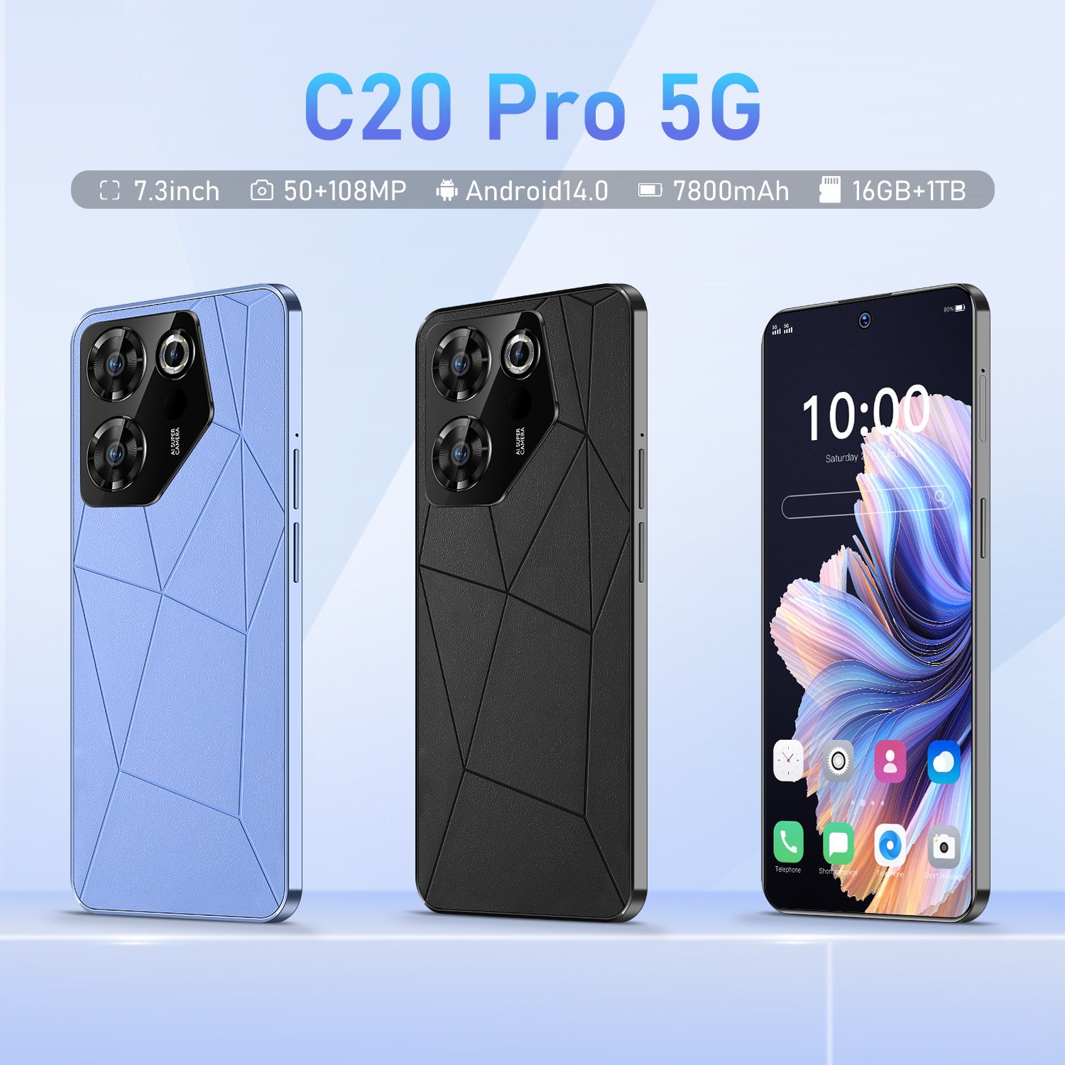 Cubot C20 Pro 5G Smartphone Deca Core CPU 144Hz Refresh Rate Screen Dual Sim 108MP Rear Camera NFC 16GB RAM Gaming Smart Used