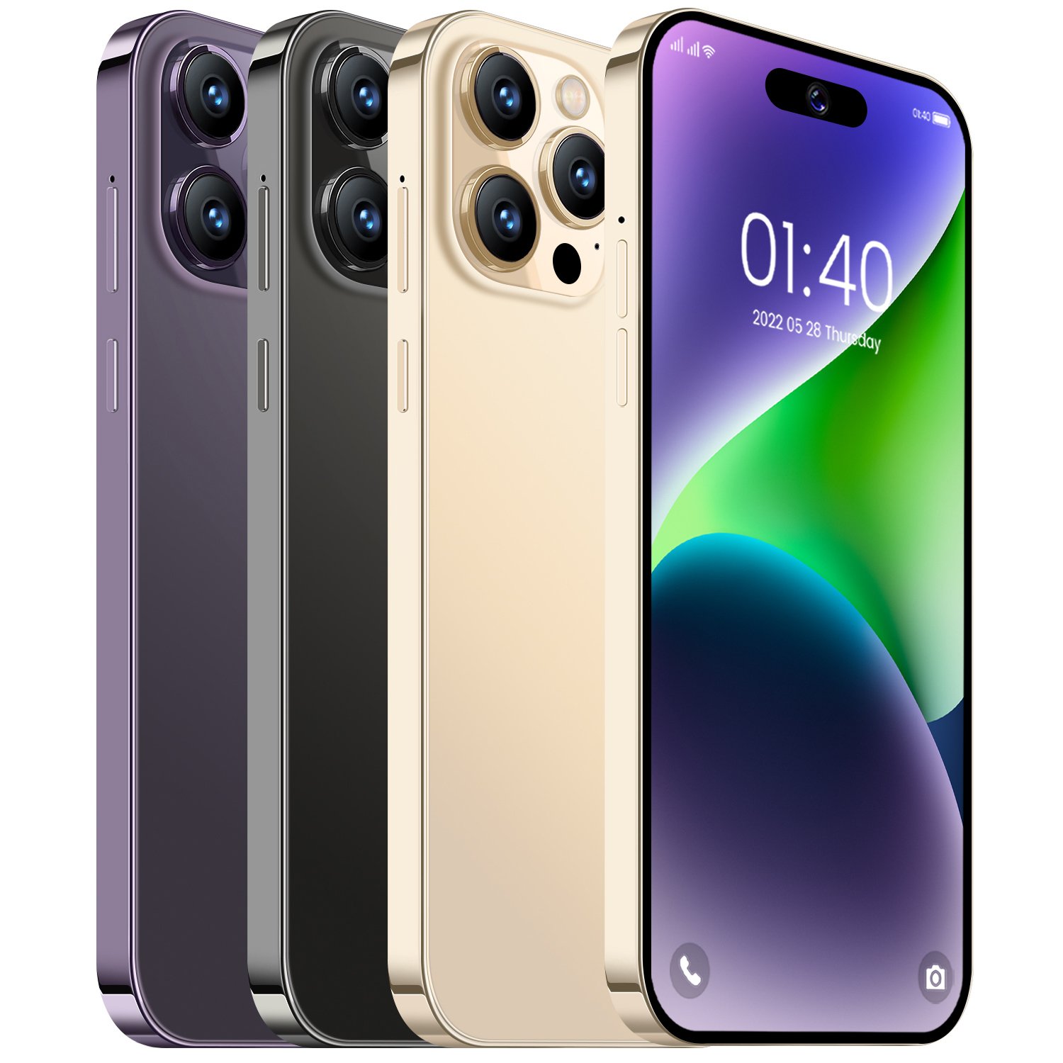 2023 Hot New 14 pro max Phone 7.3 Inch 128GB Android 5G Smartphone Face ID Android 13 Wholesale Cellphone Mobile Phones