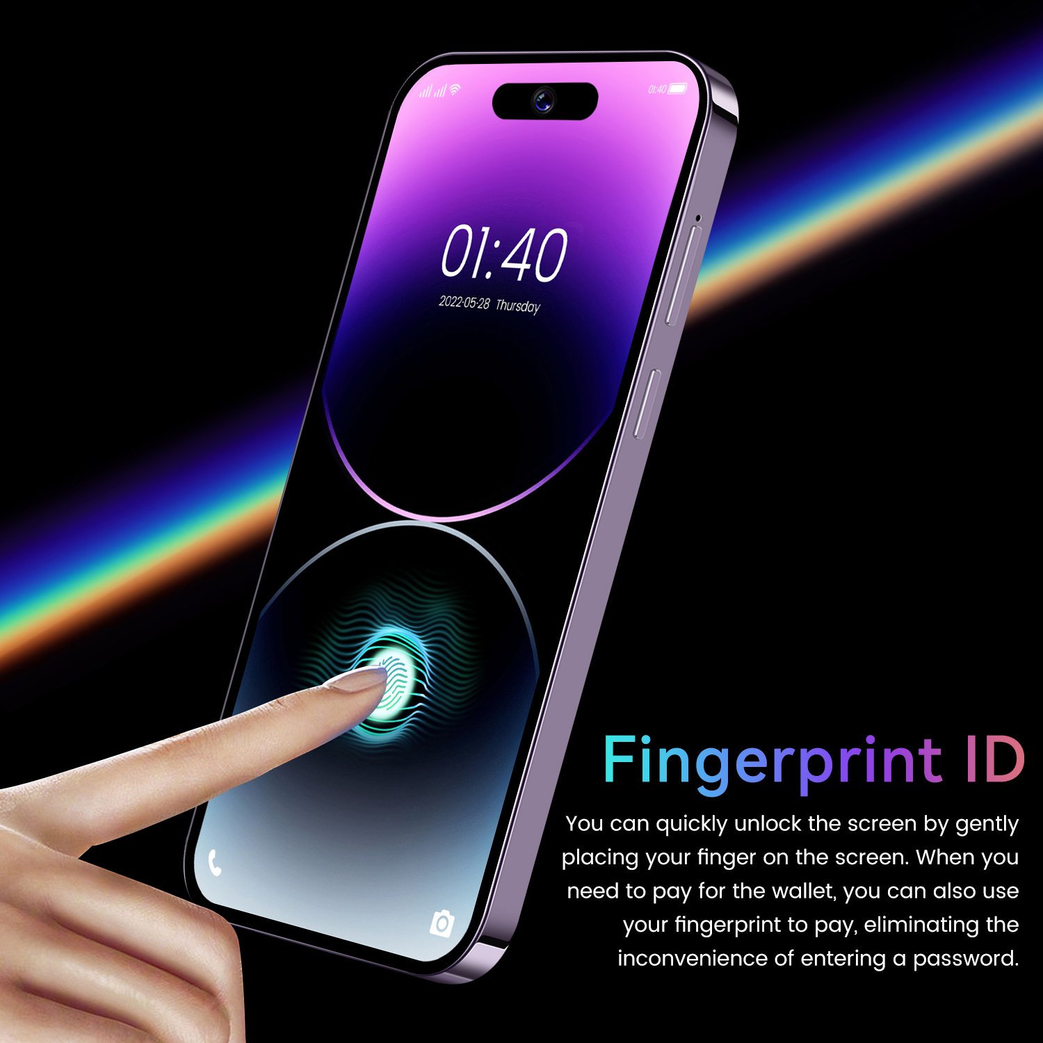2023 Hot New 14 pro max Phone 7.3 Inch 128GB Android 5G Smartphone Face ID Android 13 Wholesale Cellphone Mobile Phones