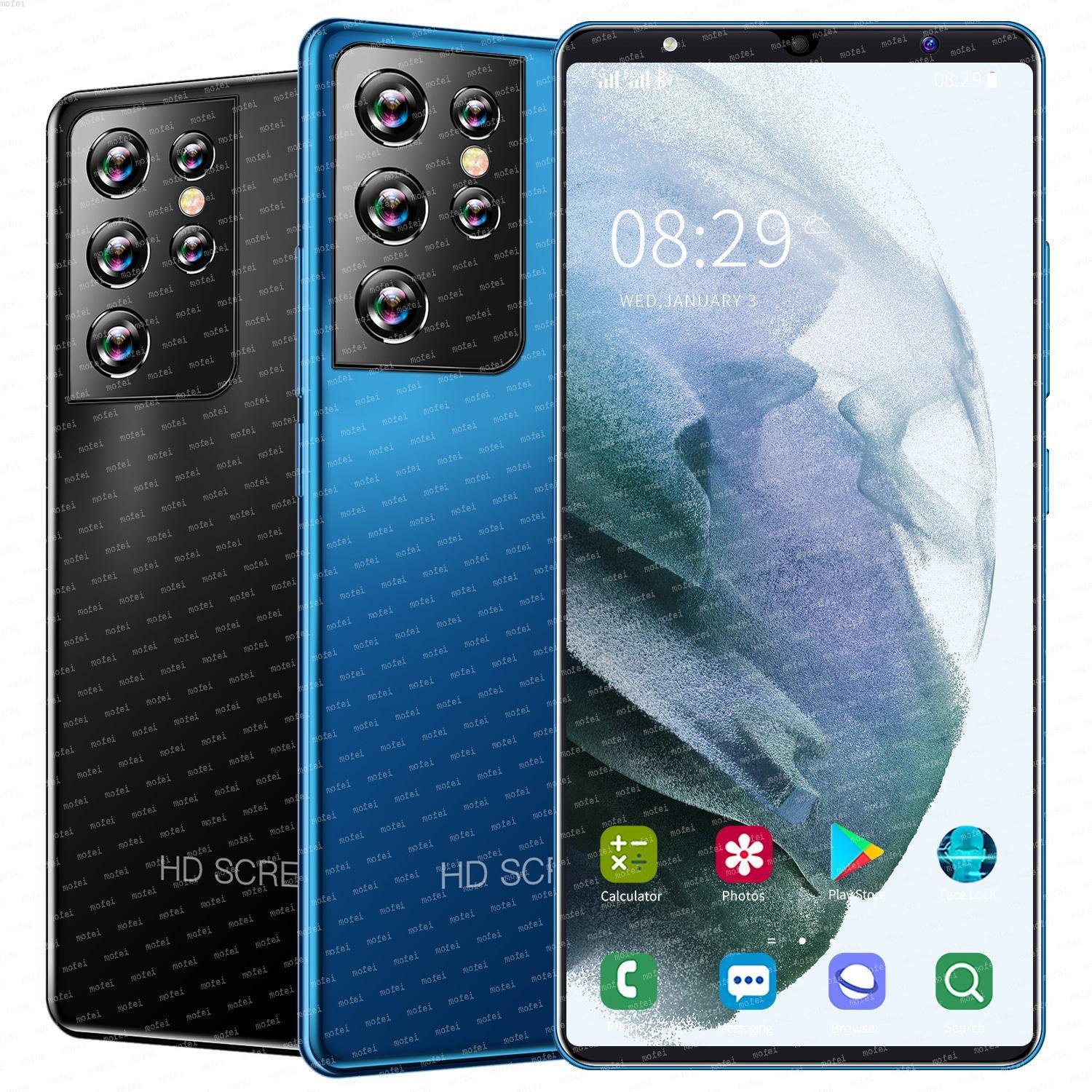 New S21+ Ultra China Custom Mobile Android Phones 5g Lte Smartphone Cheap Phones 4g Wholesale Unlocked Smartphones