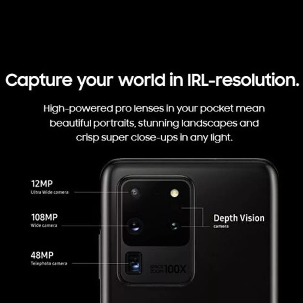 SAM Galaxy S20 Ultra 5G smartphone 6.9 5000mAh 108MP Snapdragon 865 Dual SIM AMOLED 99% new Unlock original Android phone