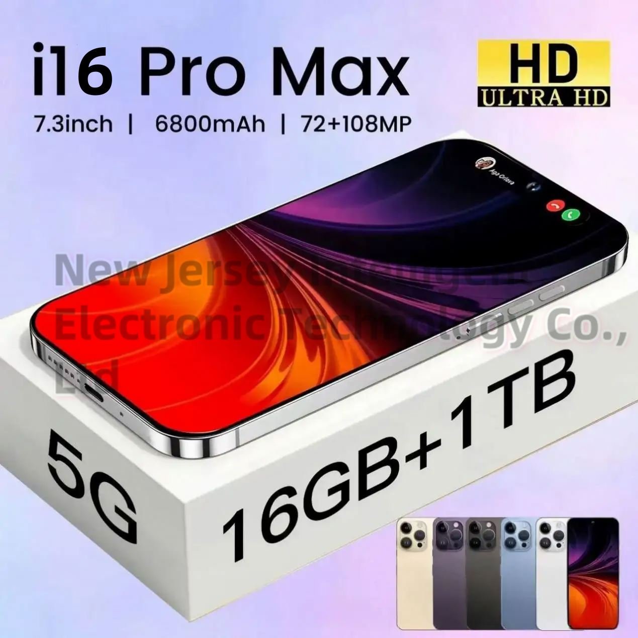 2024 Latest Smart Mobile Phone 16 Pro Max Original Brand New unlock Phone 16 Pro 5G Smart Mobile Phone i16