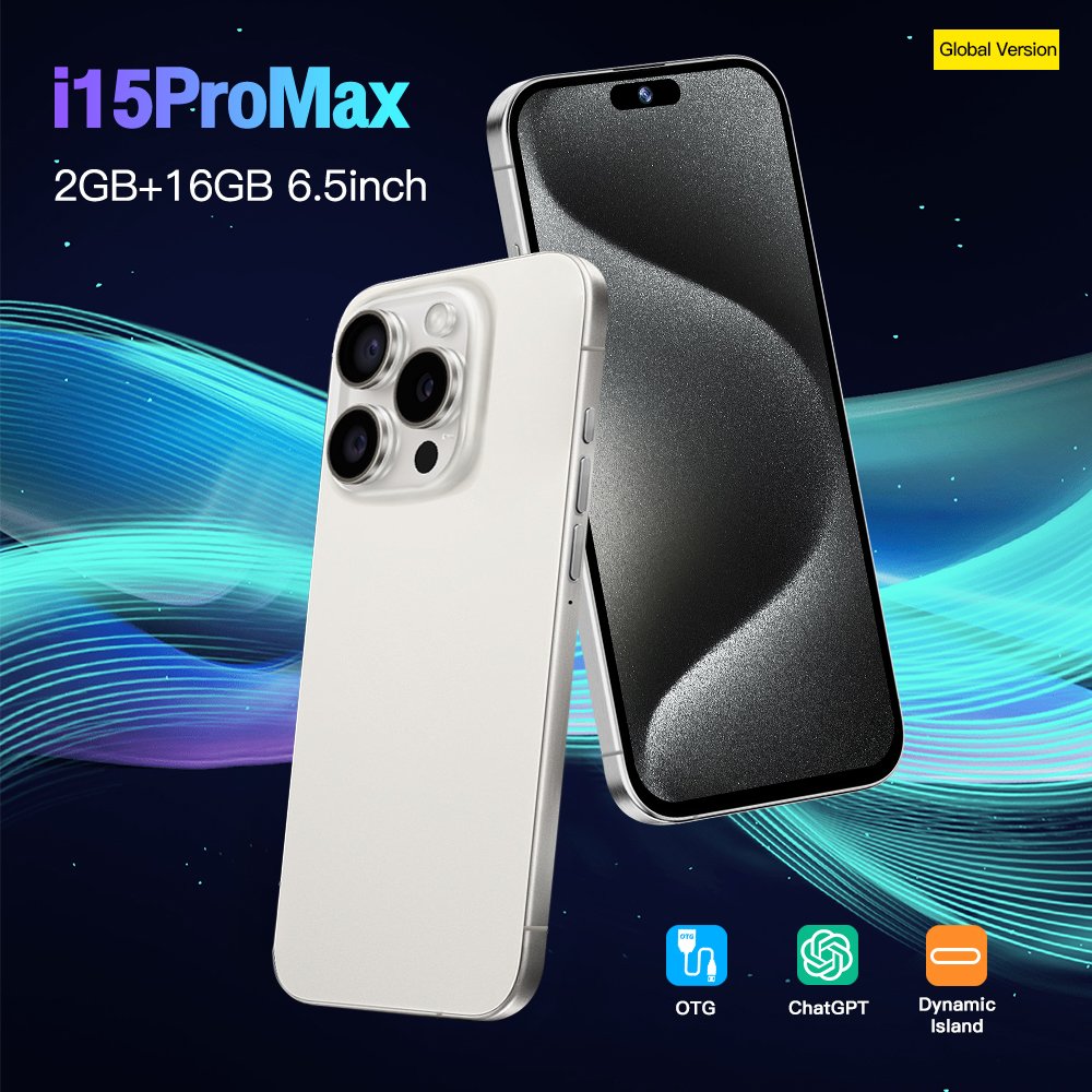 Original i For Phone 15 Pro Max Cell Phone Smartphone Telefone with logo Mobile Phone i14 i16 Android Feature 5G Smartphone