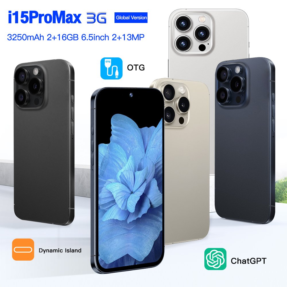 Original i For Phone 15 Pro Max Cell Phone Smartphone Telefone with logo Mobile Phone i14 i16 Android Feature 5G Smartphone
