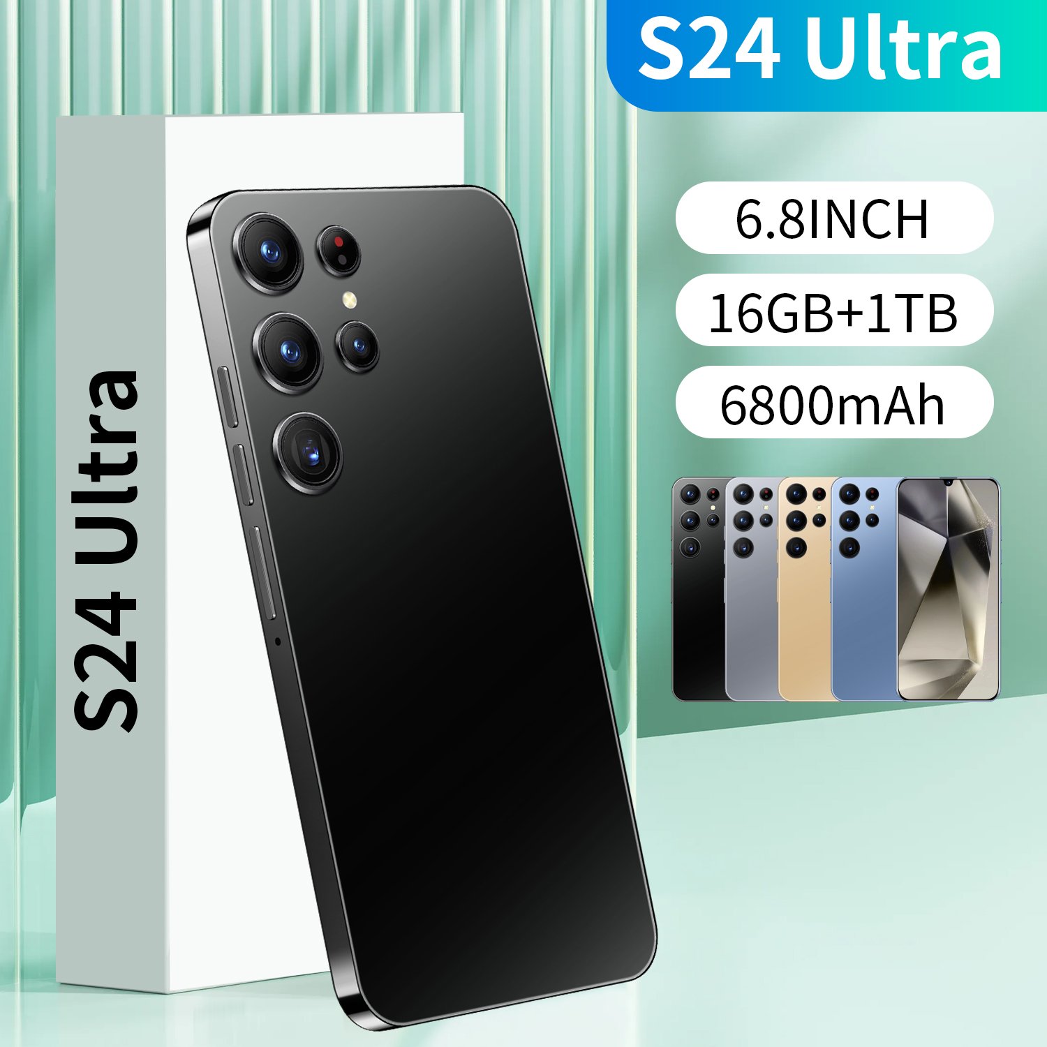 5G Smartphone Original Clone Cheap S24 Ultra 6.8 inch Big Screen 16GB+512GB Smartphone Android 13 For samsung galaxy s24 ultra