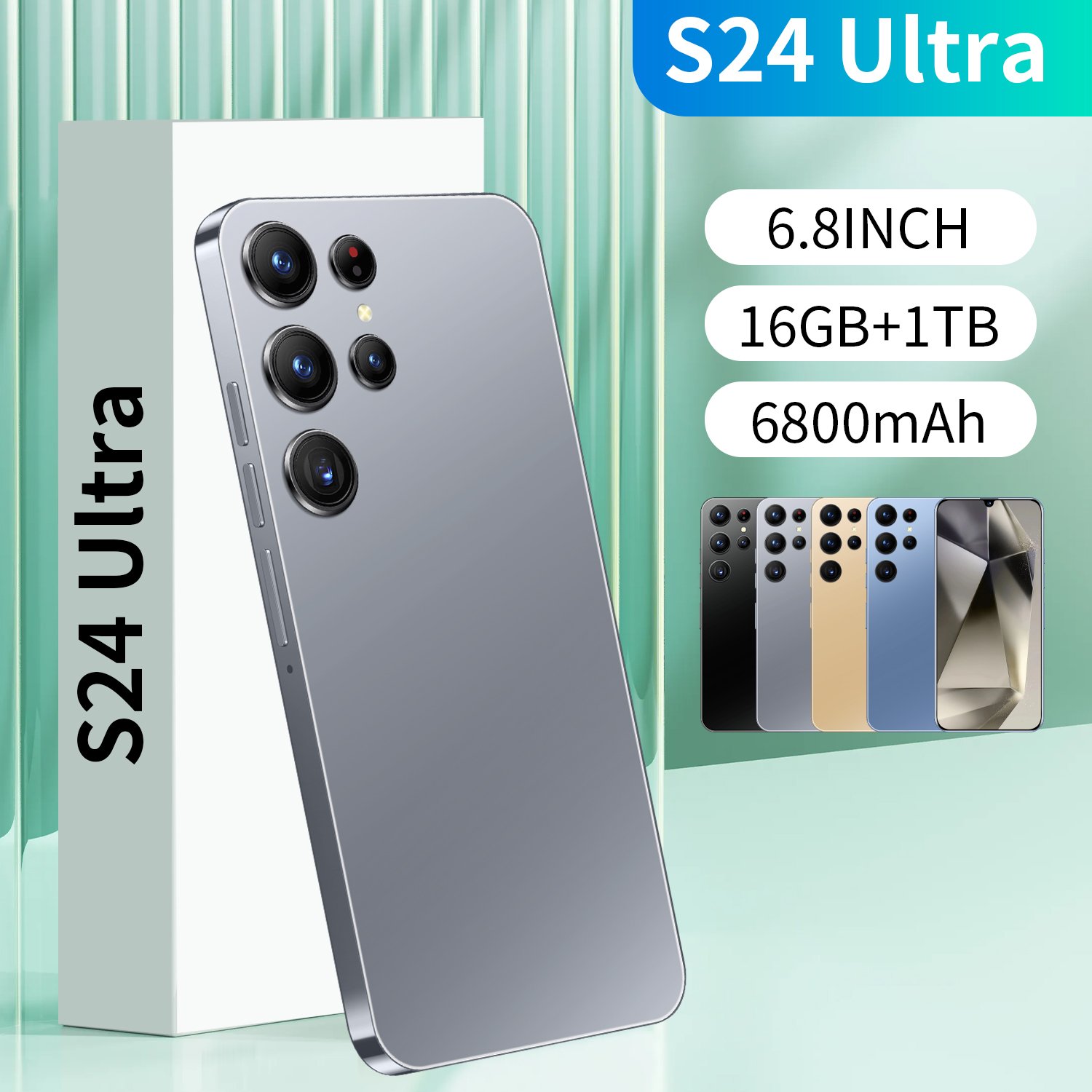 5G Smartphone Original Clone Cheap S24 Ultra 6.8 inch Big Screen 16GB+512GB Smartphone Android 13 For samsung galaxy s24 ultra