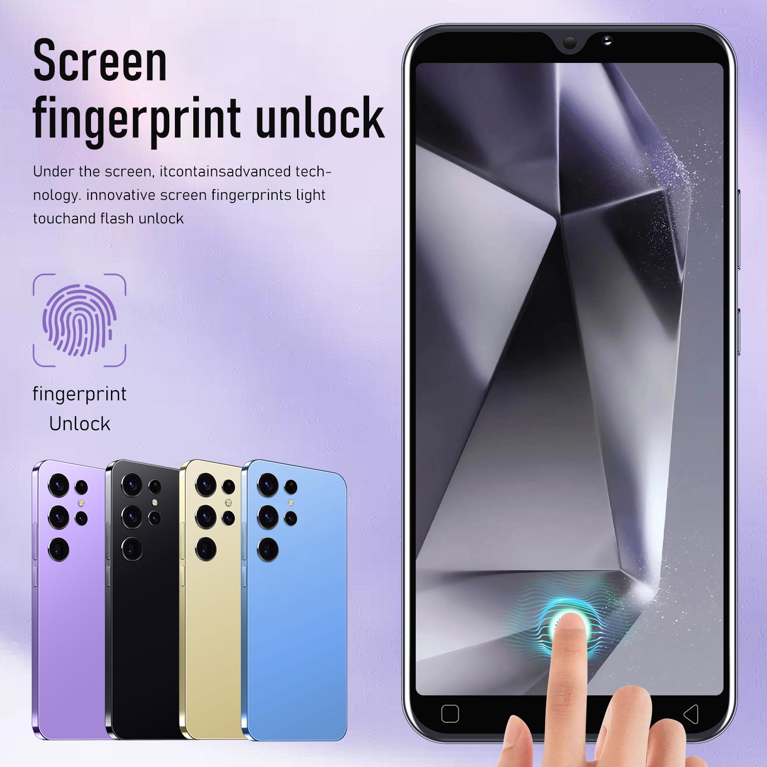 New Original S24 Ultra Phone 6.8 inch 512GB 4G 5G Smartphones 5000Amh Have Logo And Original Packing for 1:1Clone S24 ultra
