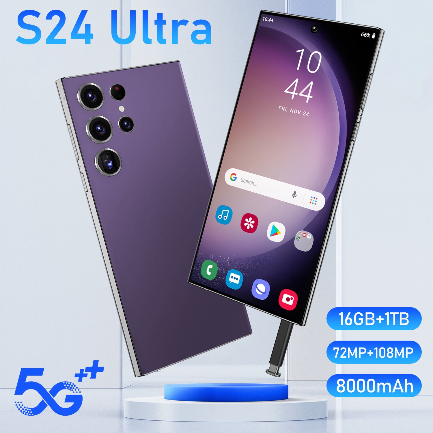 Original 5G Smartphone Galaxy S24 Ultra 7.3 inch Big Screen 12GB+512/1tb Smartphone Android 13 FOR Brand New Clone S24 Ultra