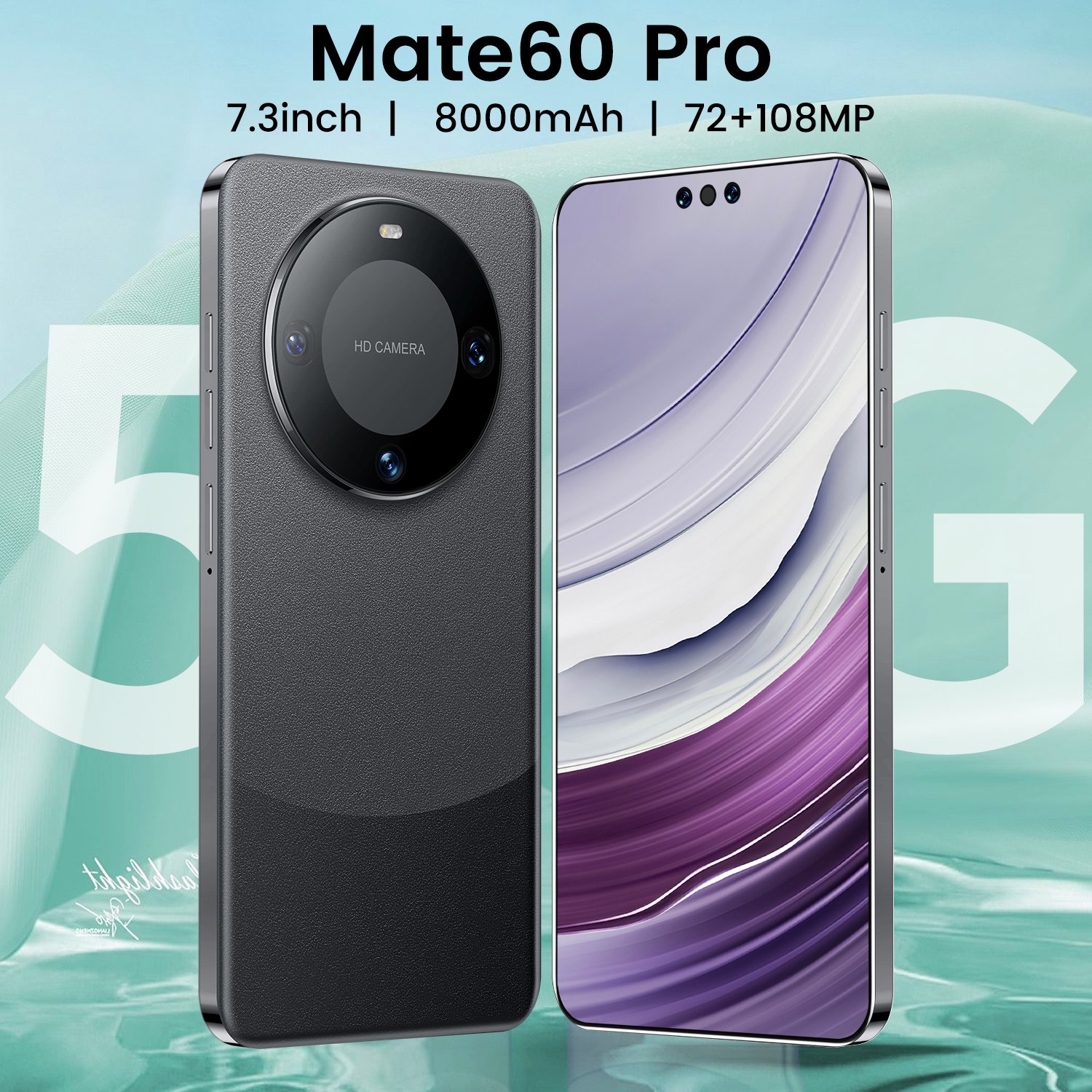 2024 Hot Selling Mate 60 Pro 16gb+1tb Cellphone 7.3 Inch Full Display Android 13.0 Mobilephone 5g Smartphone