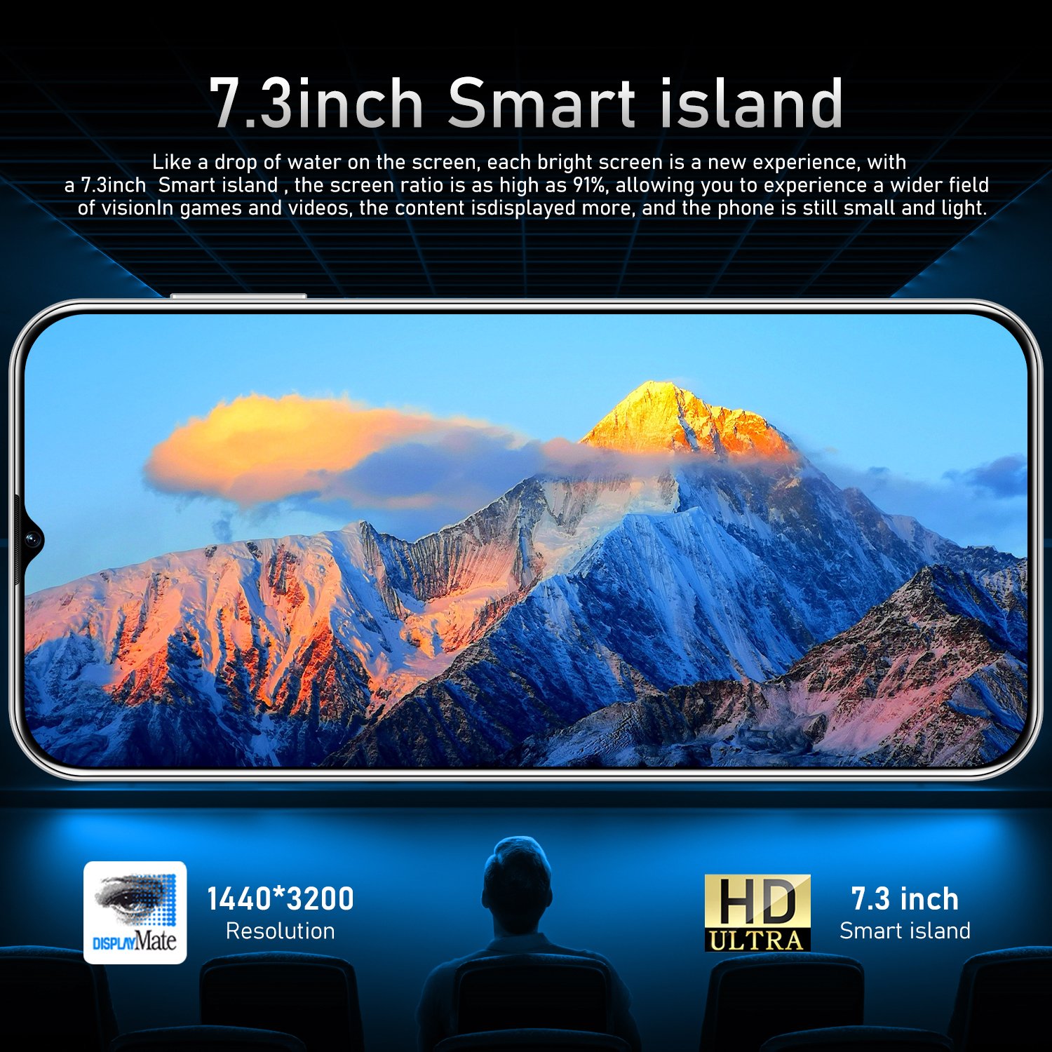Original M6 Pro 7.3inch 16GB+1TB Android Smartphones Fingerprint Unlocked Long Standby Deca Core 4G/5G products cheap