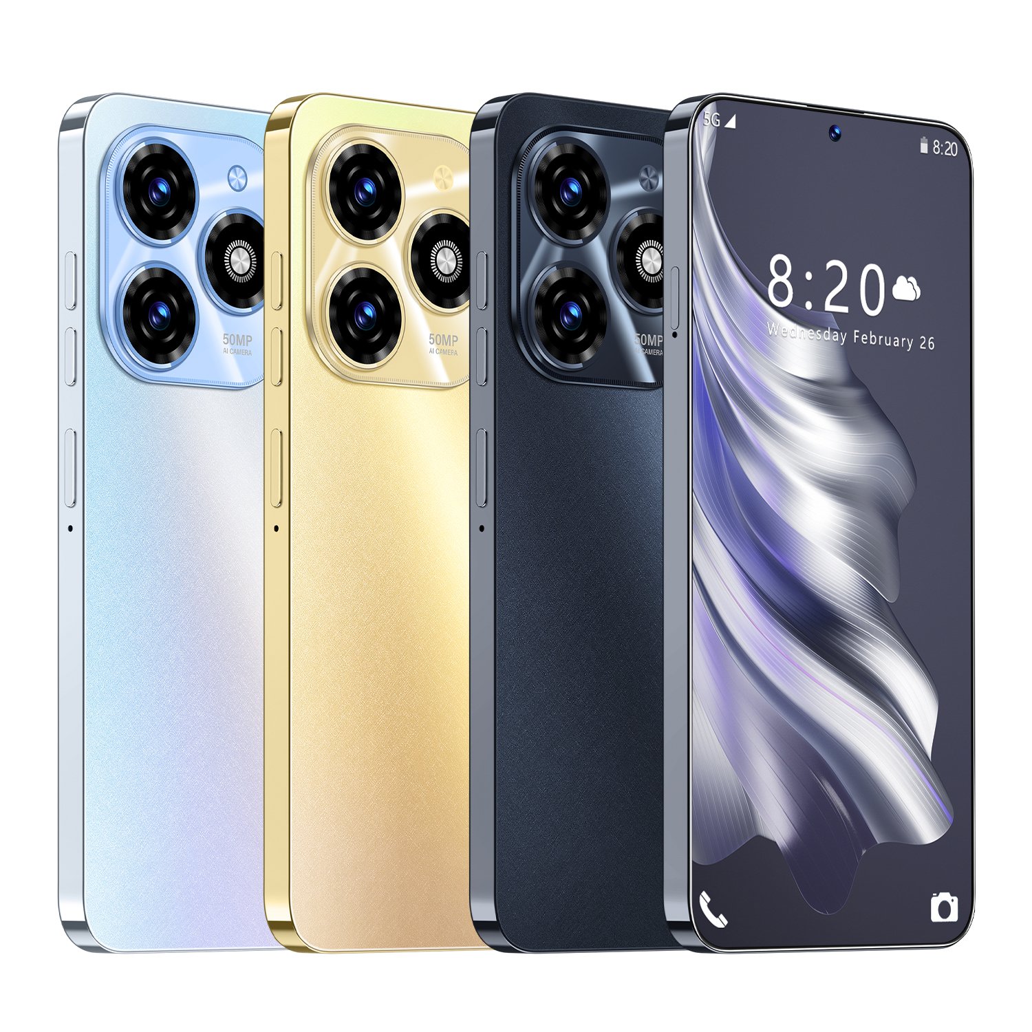 Wholesales Selling Spark 20 Pro 5G Smartphone cellphones 8+256GB 7.3Inch Big Screen Dual Sim Card Mobile Phone Beauty tecno