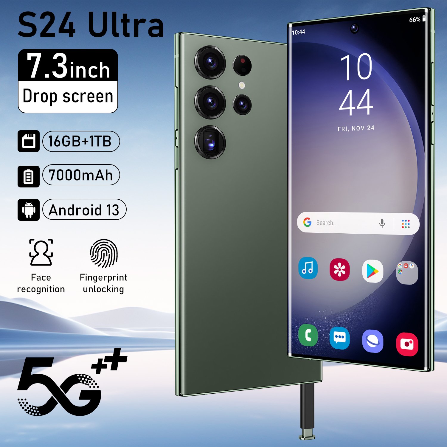 Original phones s24 ultra Smartphones Android 13.0 16GB+1TB 5G Dual SIM Cellphone Mobile Phone s24 ultra 4/5g smartphone