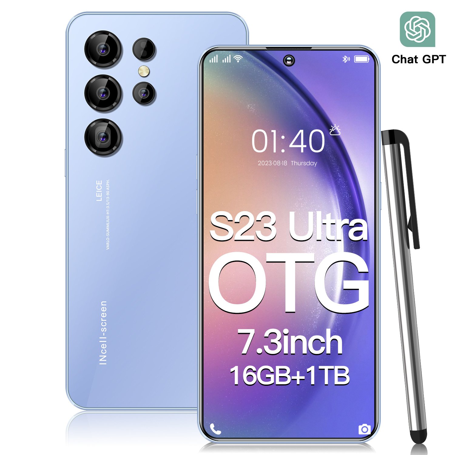 2024 New Original S23 ultra global Unlock cell phone 3G 4G 5G Smartphone 6.8 inch Full display Cheap Big screen MobilePhones