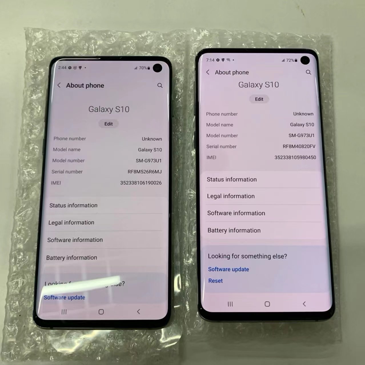 Cheap wholesale 6.1" 3400mAh LTE Exynos 9820 SM-G973U Galaxy S10 used original mobile phone 4g smartphone 5g smartphone