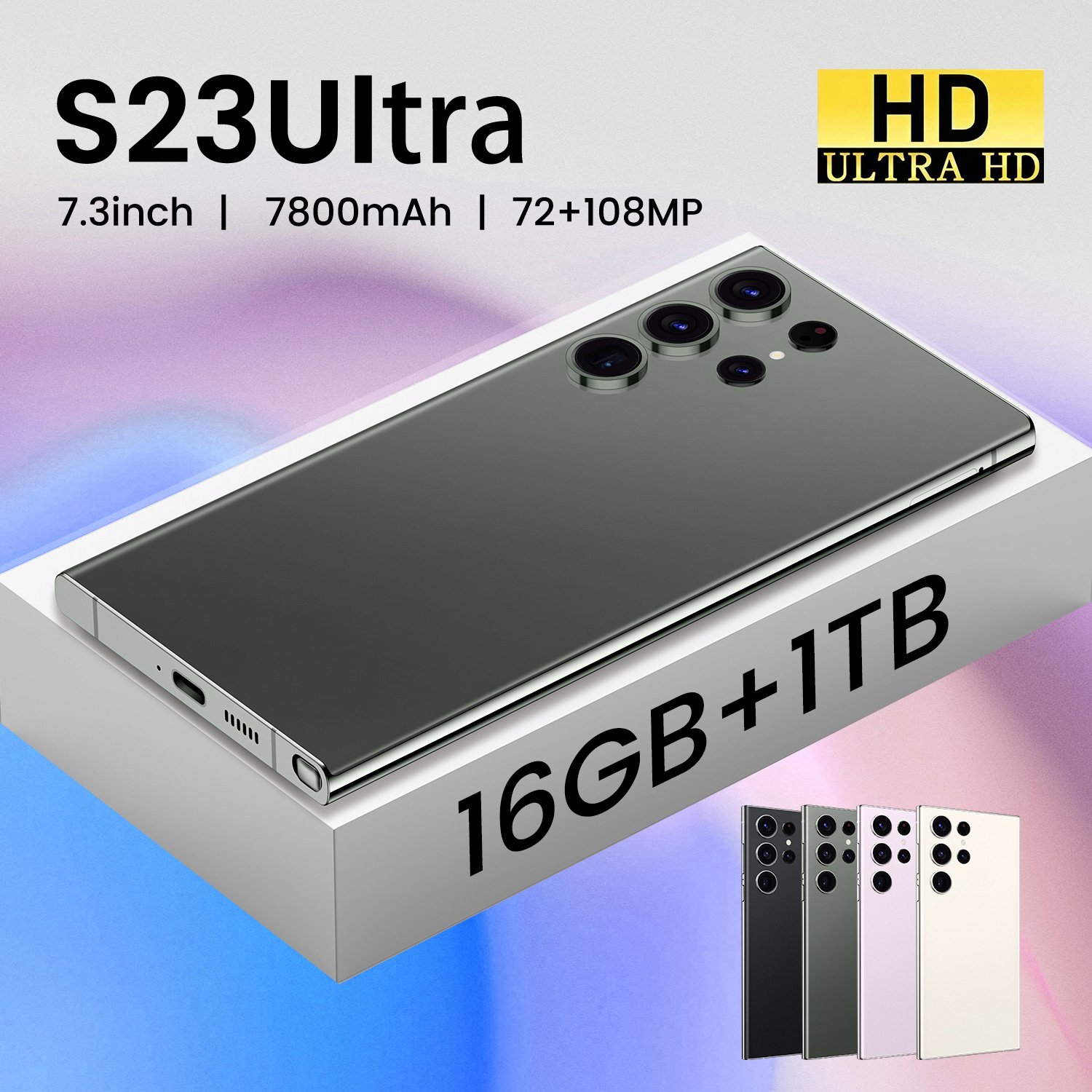 Original S24 Ultra Smartphone 7.3 Inch Android 13 Phone 8000mAh 16GB+1TB Cell phones Camera Unlock Mobile Phones 5G Handys