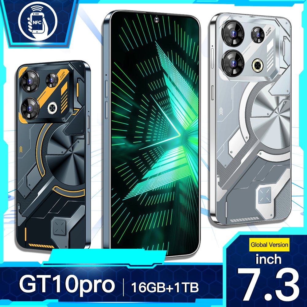 GT10 Pro Phone 15 Pro Gaming Mobile Phone 5G Smartphone 14 Pro 13 12 16G 1T Smart Phone Dropshipping Product 2024